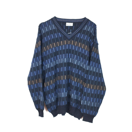 VIN-KNIT-33217 Vintage πλεκτή μπλούζα unisex L