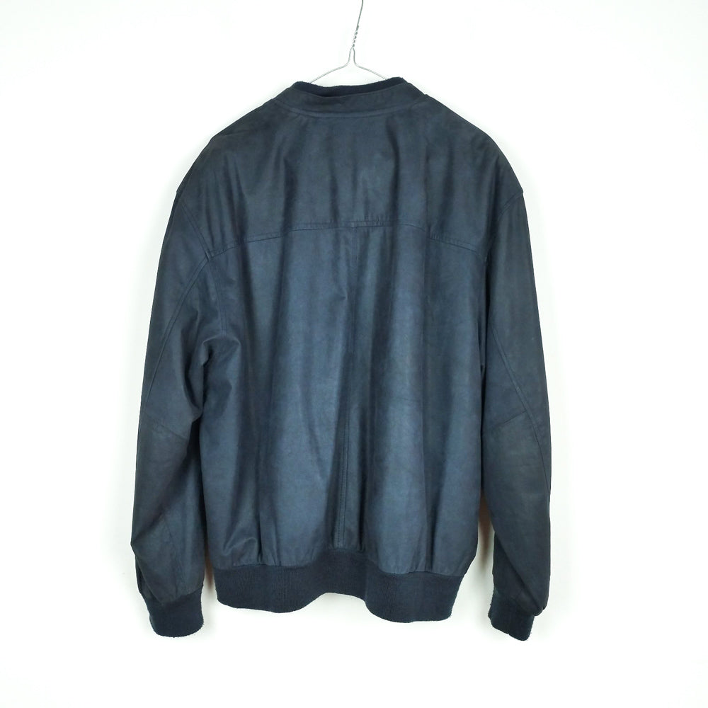 VIN-OUTW-28741 Vintage δερμάτινο bomber jacket μπλε L-XL