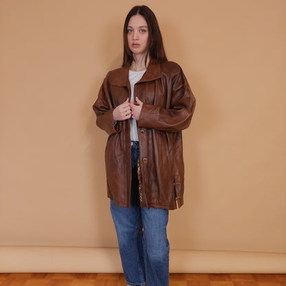 VIN-OUTW-34138 Vintage δερμάτινο jacket κλασικό M