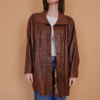 VIN-OUTW-34138 Vintage δερμάτινο jacket κλασικό M