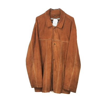 VIN-OUTW-33366 Vintage καμηλό δερμάτινο σουέντ jacket L