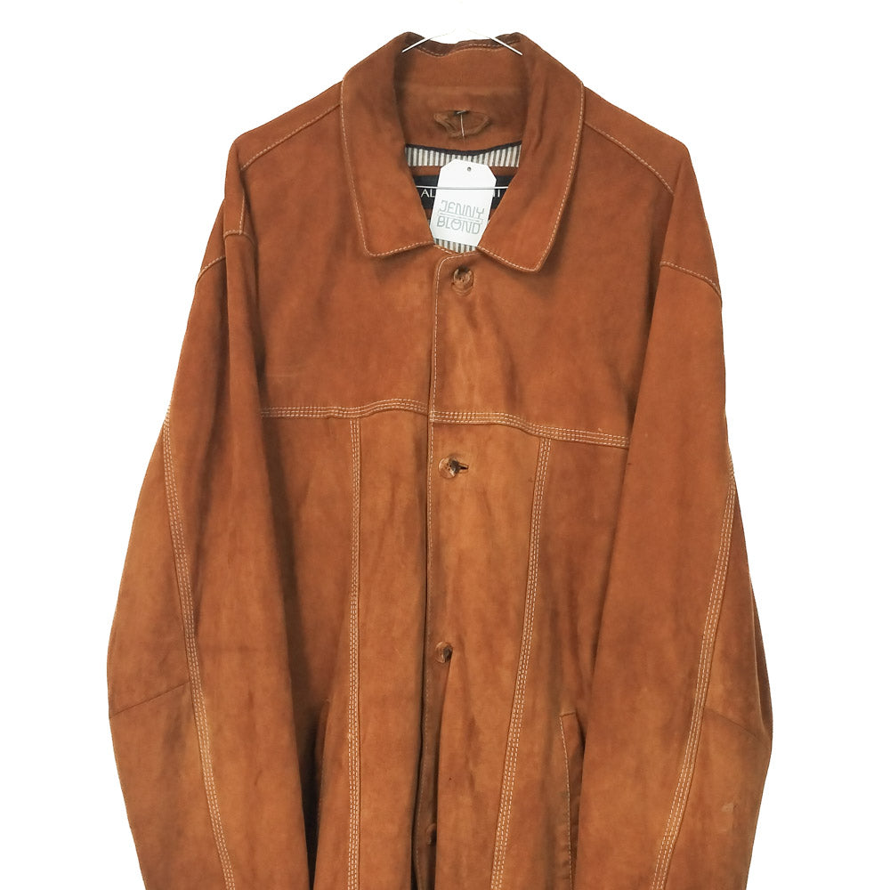VIN-OUTW-33366 Vintage καμηλό δερμάτινο σουέντ jacket L