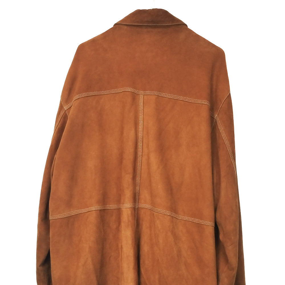VIN-OUTW-33366 Vintage καμηλό δερμάτινο σουέντ jacket L