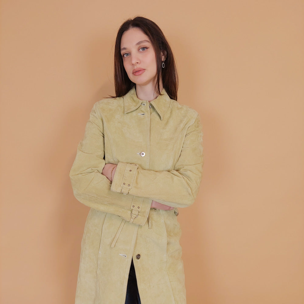 VIN-OUTW-34133 Vintage δερμάτινο suede jacket S