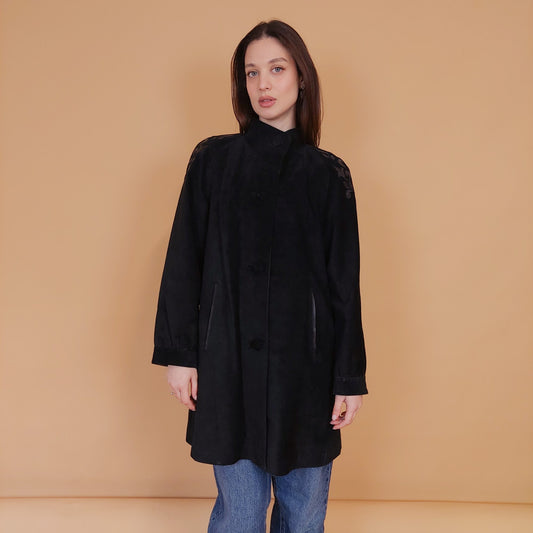 VIN-OUTW-34145 Vintage δερμάτινο suede jacket 80's style M