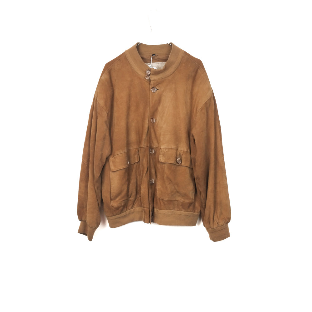 VIN-OUTW-32892 Vintage καμηλό σουέντ μπόμπερ jacket L
