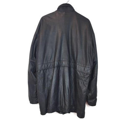 VIN-OUTW-33367 Vintage μαύρο δερμάτινο jacket XL