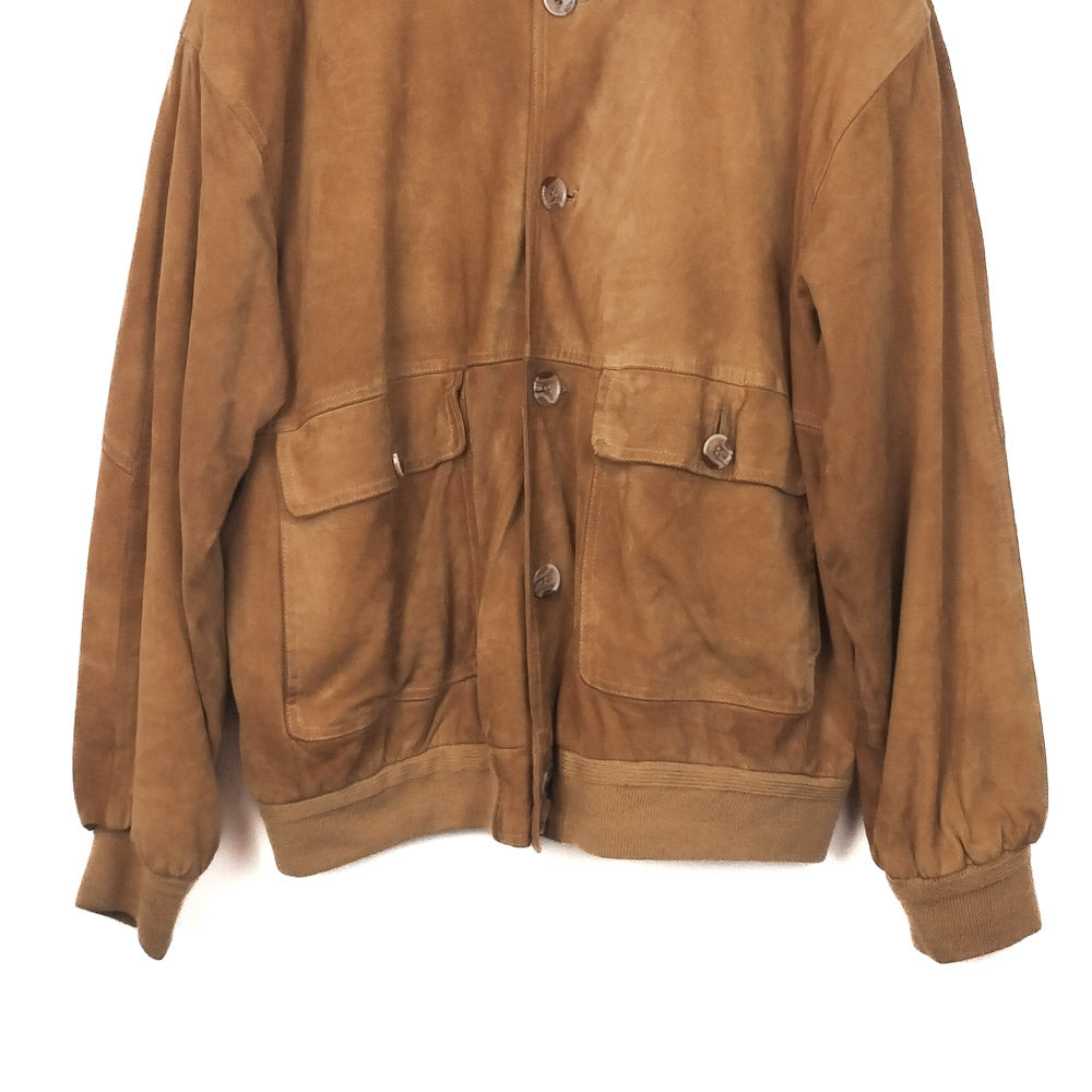 VIN-OUTW-32892 Vintage καμηλό σουέντ μπόμπερ jacket L