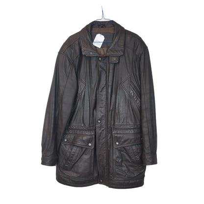 VIN-OUTW-33363 Vintage καφέ δερμάτινο jacket L
