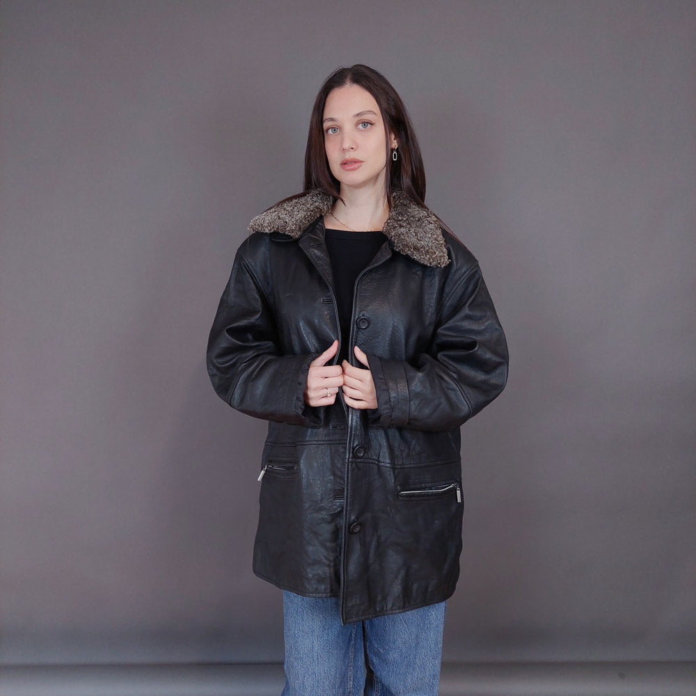 VIN-OUTW-33336 Vintage δερμάτινο jacket L-XL