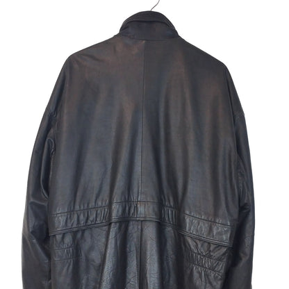 VIN-OUTW-33367 Vintage μαύρο δερμάτινο jacket XL