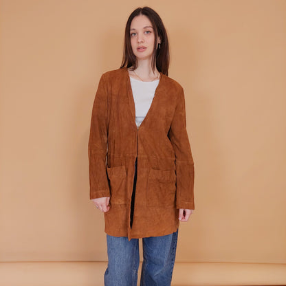 VIN-OUTW-34149 Vintage suede δερμάτινο πανωφόρι M