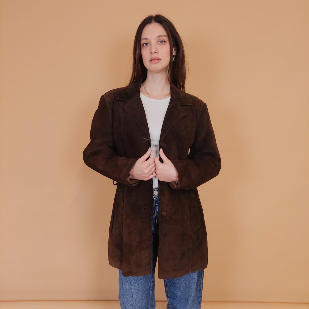 VIN-OUTW-34150 Vintage δερμάτινο suede 70's style jacket M-L