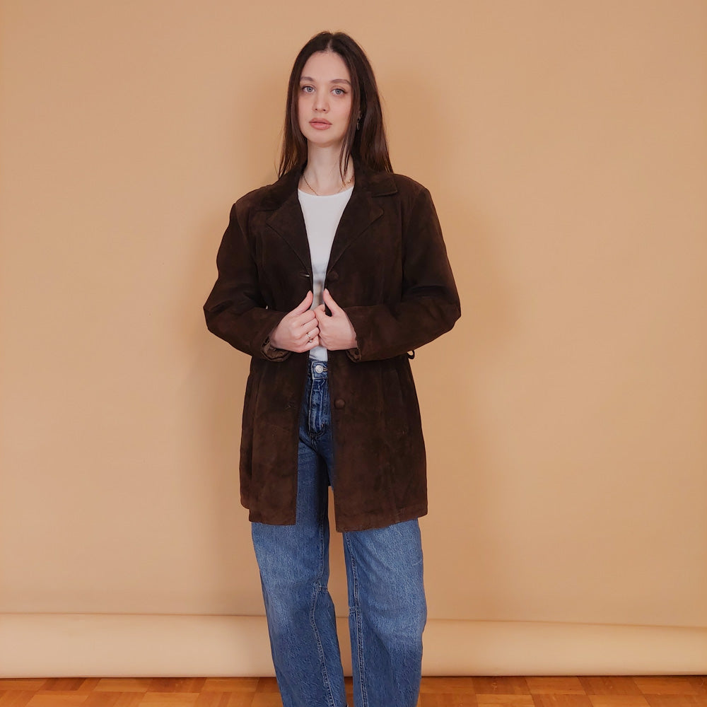 VIN-OUTW-34150 Vintage δερμάτινο suede 70's style jacket M-L