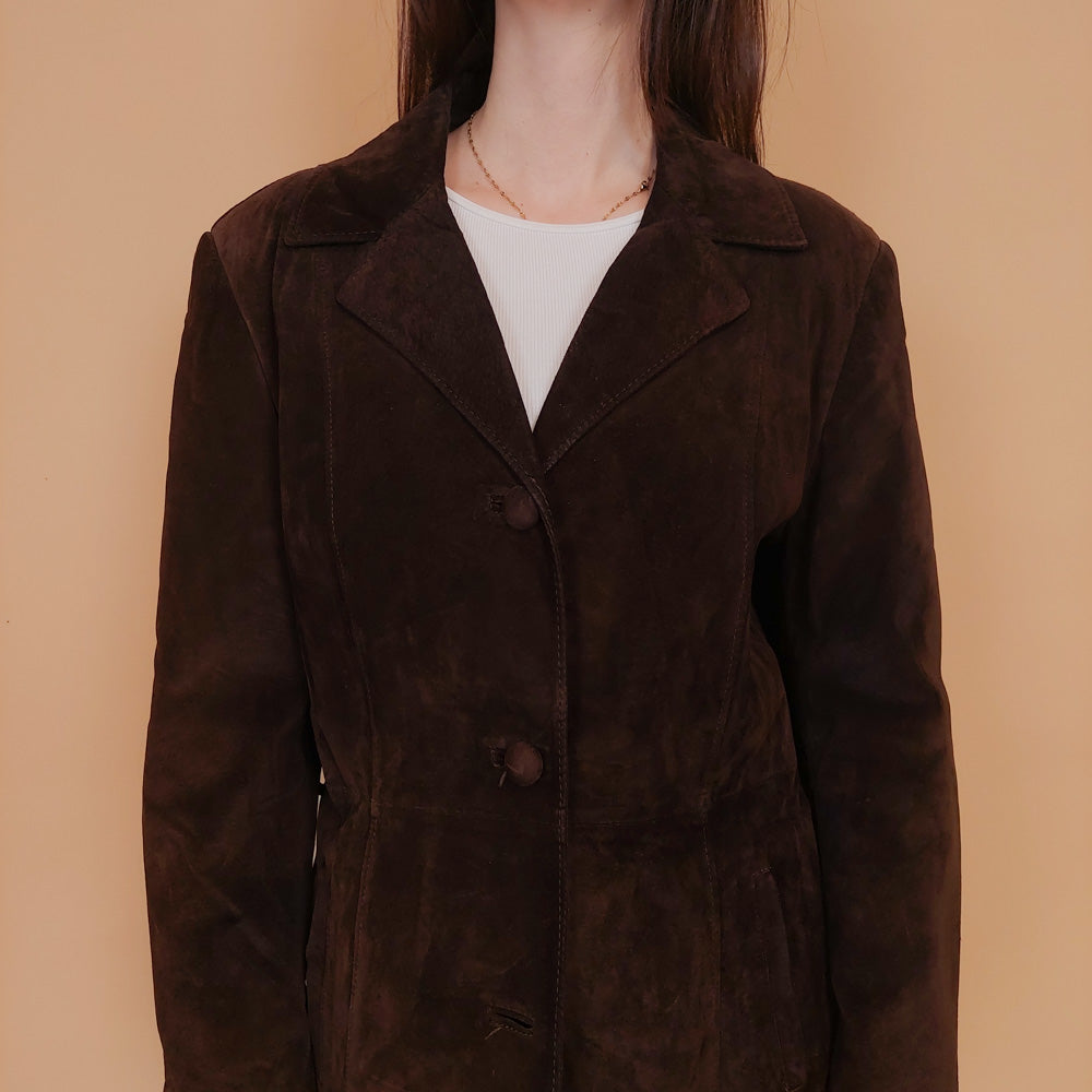 VIN-OUTW-34150 Vintage δερμάτινο suede 70's style jacket M-L