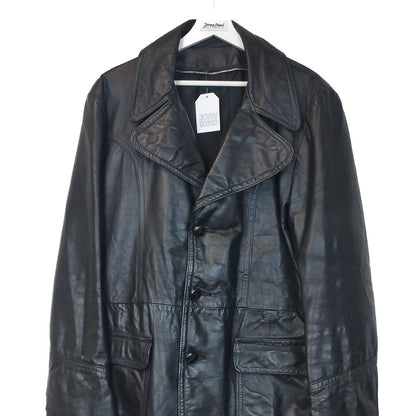 VIN-OUTW-33309 Vintage μαύρο δερμάτινο jacket M