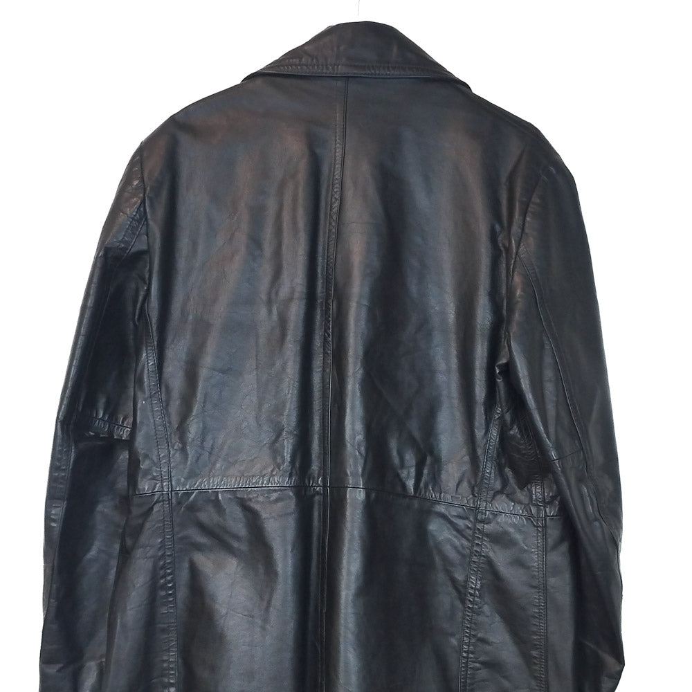VIN-OUTW-33309 Vintage μαύρο δερμάτινο jacket M