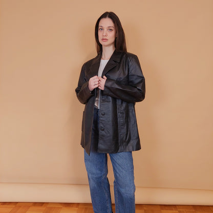 VIN-OUTW-34157 Vintage δερμάτινο jacket 90's style XL