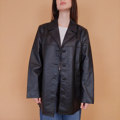 VIN-OUTW-34157 Vintage δερμάτινο jacket 90's style XL