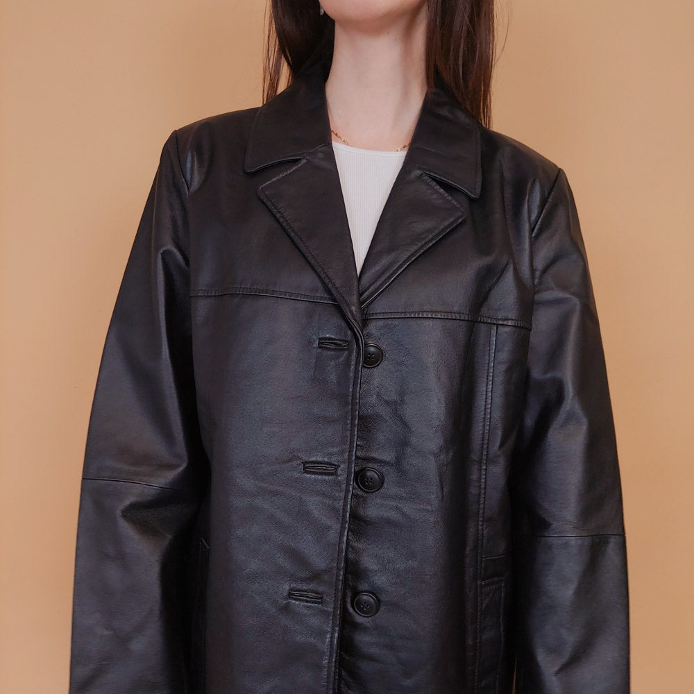 VIN-OUTW-34157 Vintage δερμάτινο jacket 90's style XL