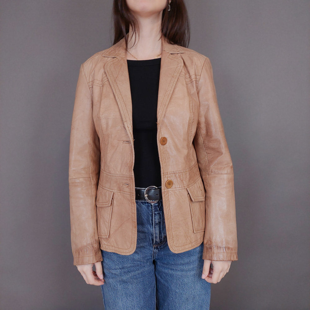 VIN-OUTW-33340 Vintage δερμάτινο jacket S