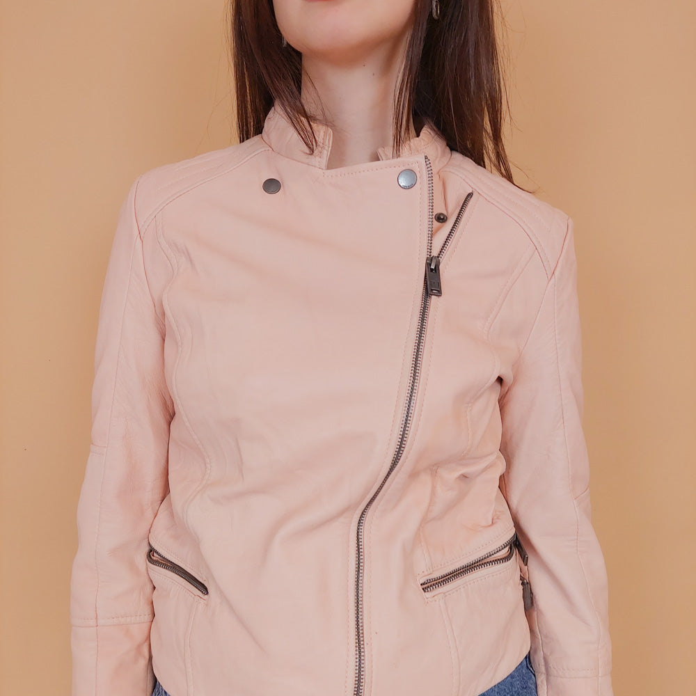 VIN-OUTW-34159 Vintage δερμάτινο jacket Y2K style Pepe Jeans S