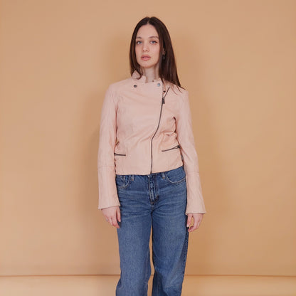 VIN-OUTW-34159 Vintage δερμάτινο jacket Y2K style Pepe Jeans S