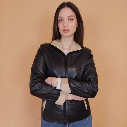 VIN-OUTW-34160 Vintage δερμάτινο jacket Y2K style S