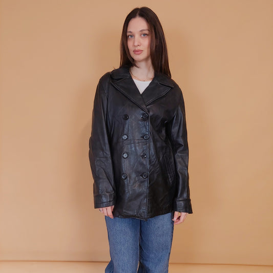 VIN-OUTW-34161 Vintage δερμάτινο jacket 70's style L