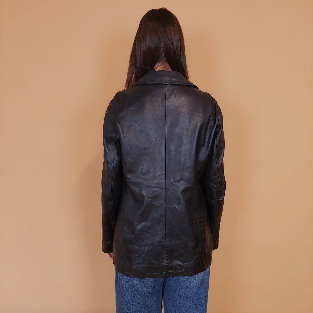 VIN-OUTW-34161 Vintage δερμάτινο jacket 70's style L