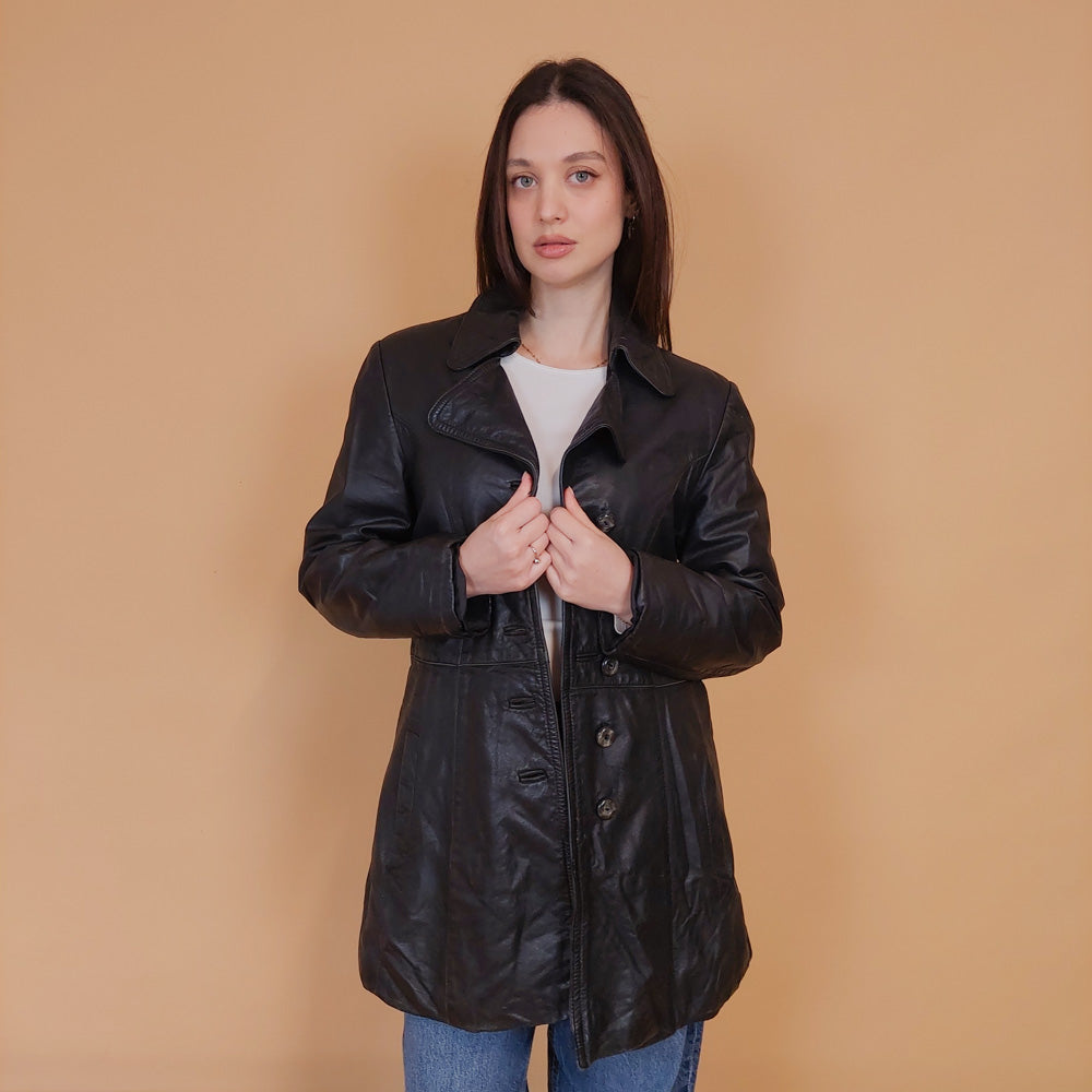 VIN-OUTW-34162 Vintage δερμάτινο jacket 70's style M