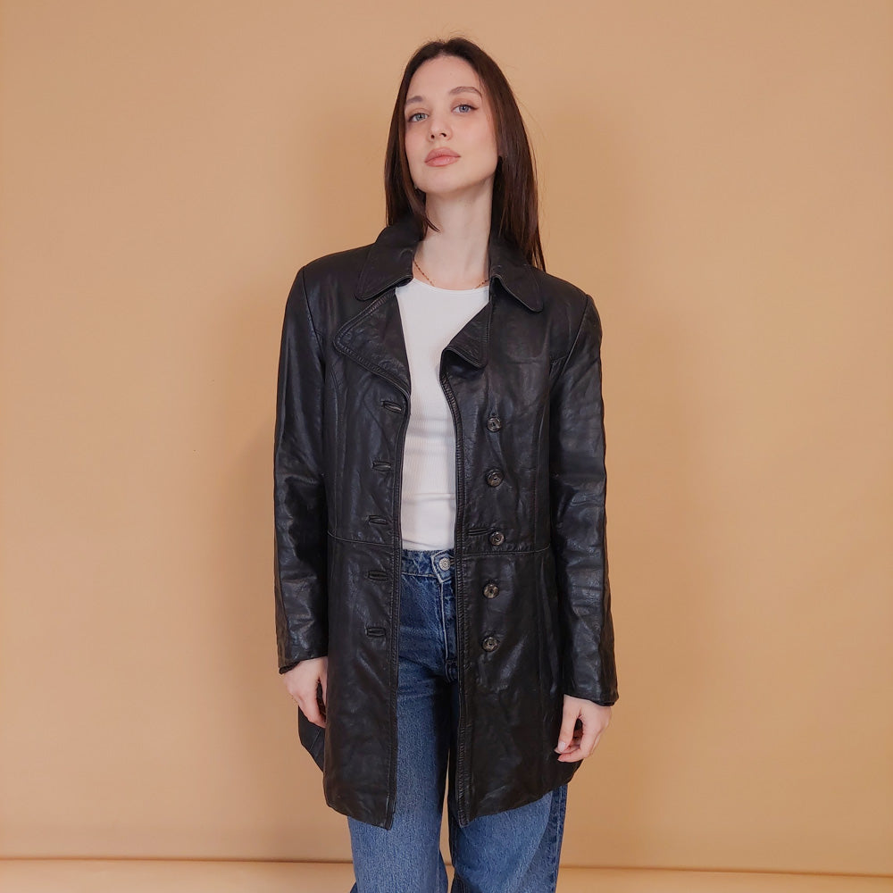 VIN-OUTW-34162 Vintage δερμάτινο jacket 70's style M