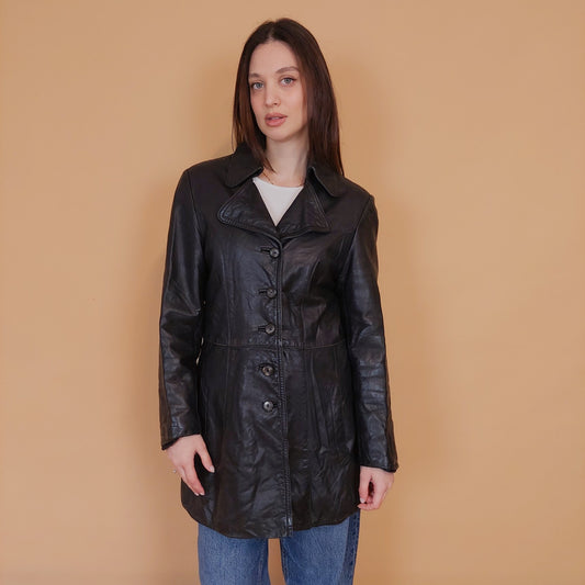 VIN-OUTW-34162 Vintage δερμάτινο jacket 70's style M