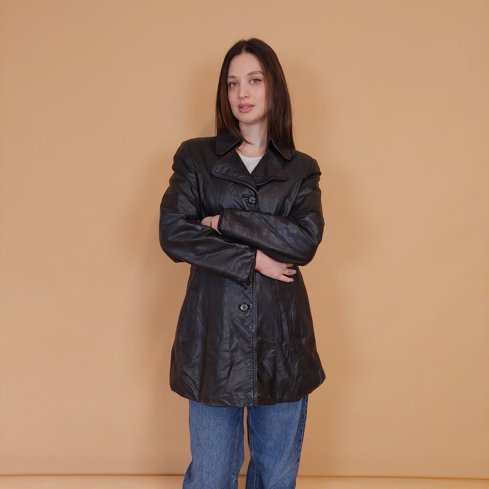 VIN-OUTW-34162 Vintage δερμάτινο jacket 70's style M