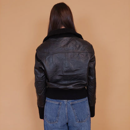 VIN-OUTW-34163 Vintage δερμάτινο jacket Y2K S-M