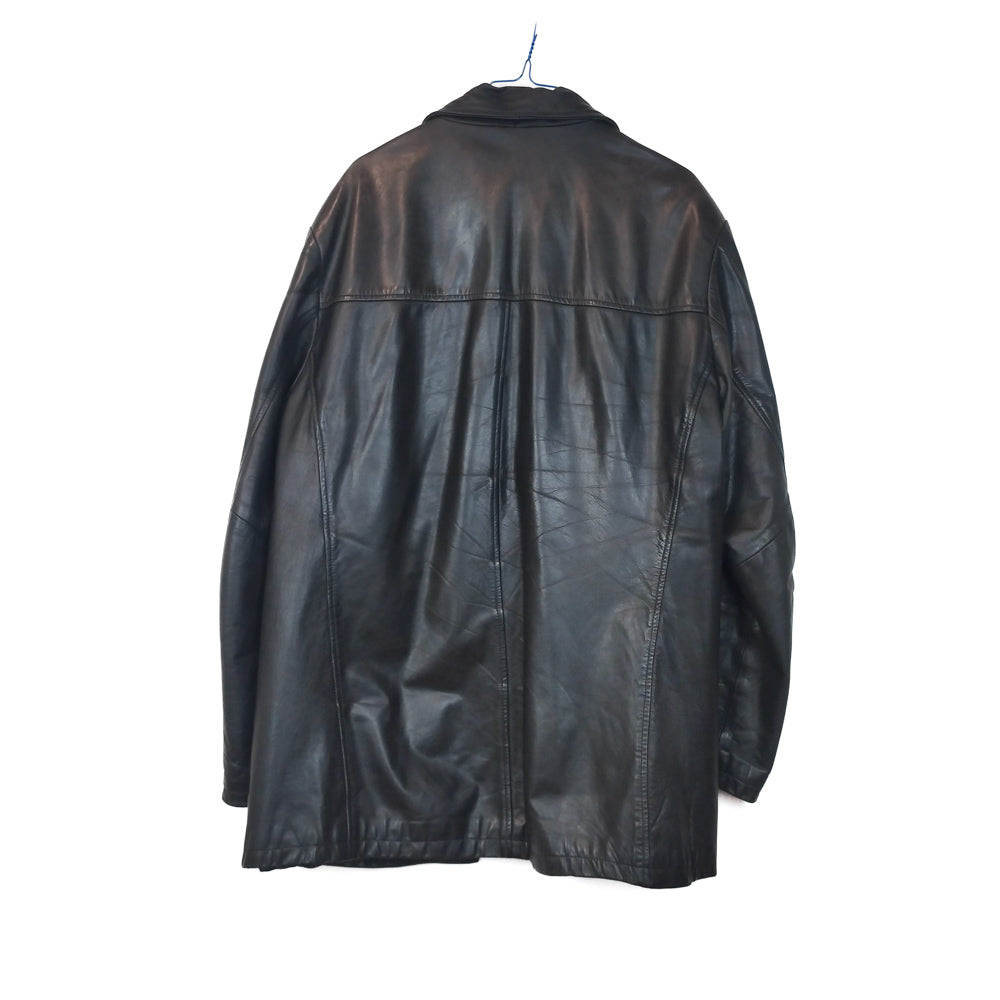 VIN-OUTW-33370 Vintage μαύρο δερμάτινο jacket M