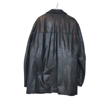 VIN-OUTW-33370 Vintage μαύρο δερμάτινο jacket M