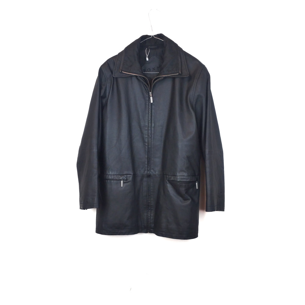 VIN-OUTW-32888 Vintage μαύρο δερμάτινο jacket M