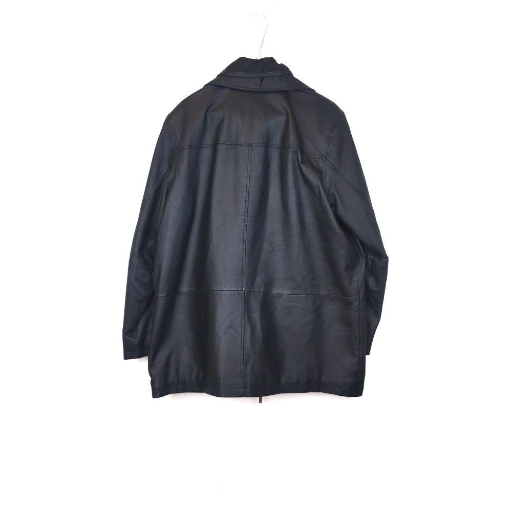 VIN-OUTW-32888 Vintage μαύρο δερμάτινο jacket M