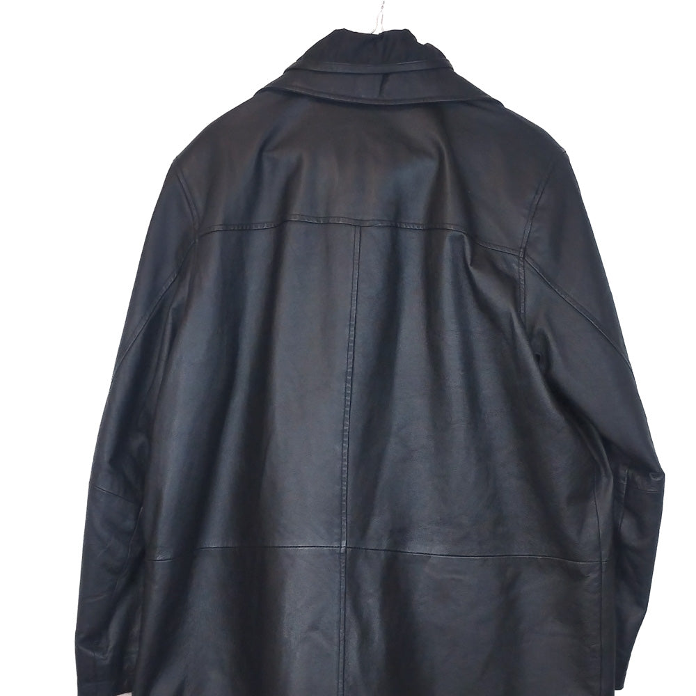 VIN-OUTW-32888 Vintage μαύρο δερμάτινο jacket M