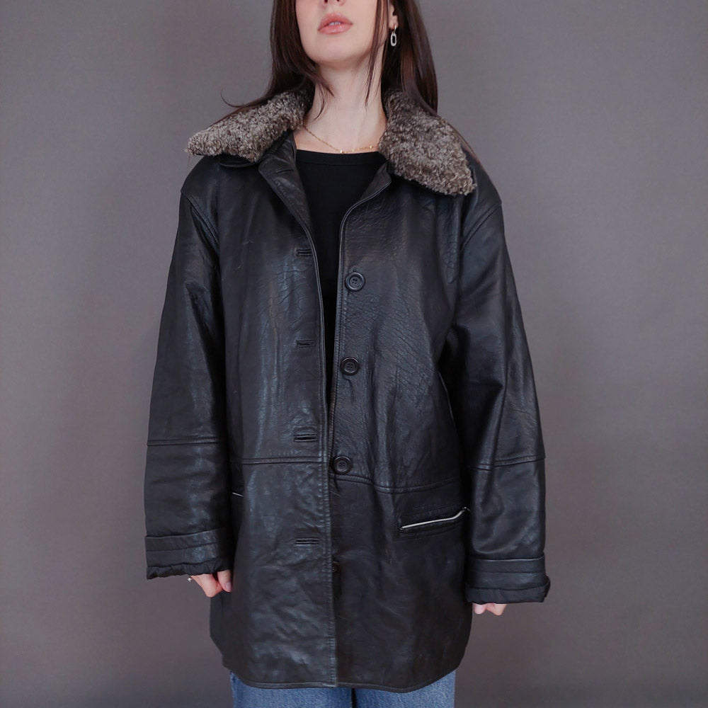 VIN-OUTW-33336 Vintage δερμάτινο jacket L-XL