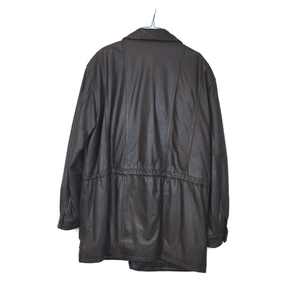 VIN-OUTW-33363 Vintage καφέ δερμάτινο jacket L