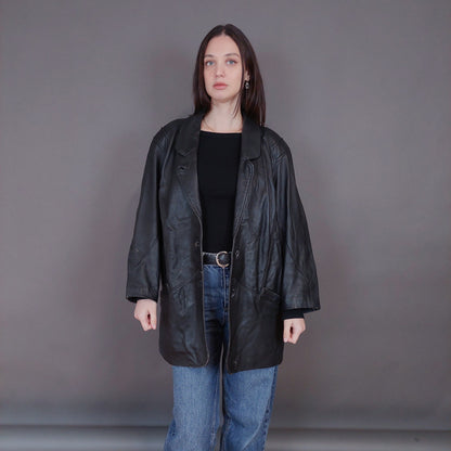 VIN-OUTW-33343 Vintage δερμάτινο jacket μαύρο L