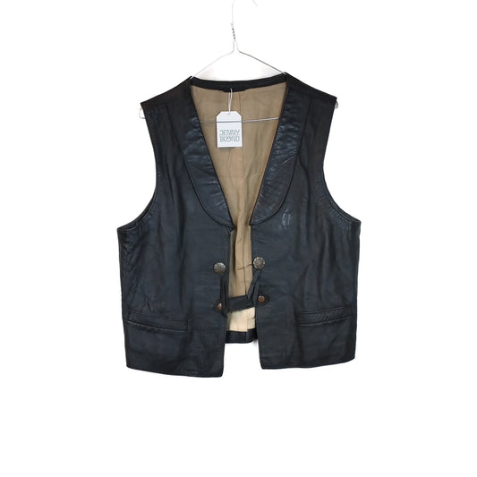 VIN-OUTW-33963 Vintage δερμάτινο γιλέκο unisex L