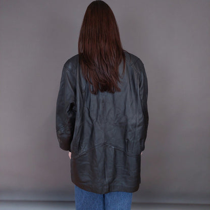 VIN-OUTW-33343 Vintage δερμάτινο jacket μαύρο L