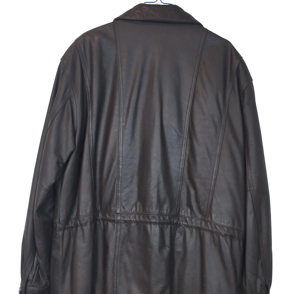 VIN-OUTW-33363 Vintage καφέ δερμάτινο jacket L