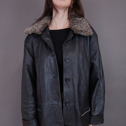 VIN-OUTW-33336 Vintage δερμάτινο jacket L-XL