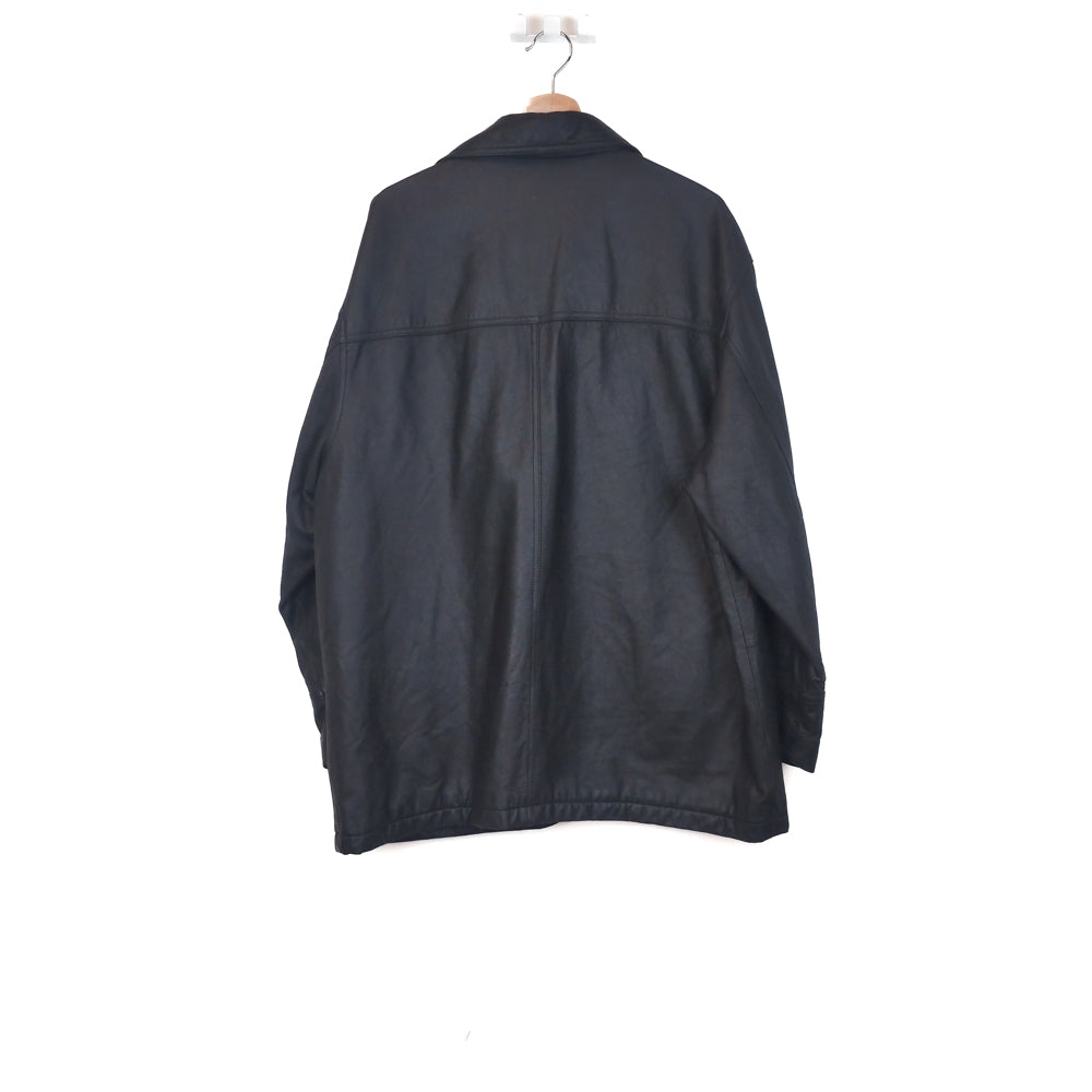 VIN-OUTW-32885 Vintage μαύρο δερμάτινο jacket L