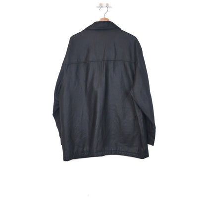 VIN-OUTW-32885 Vintage μαύρο δερμάτινο jacket L