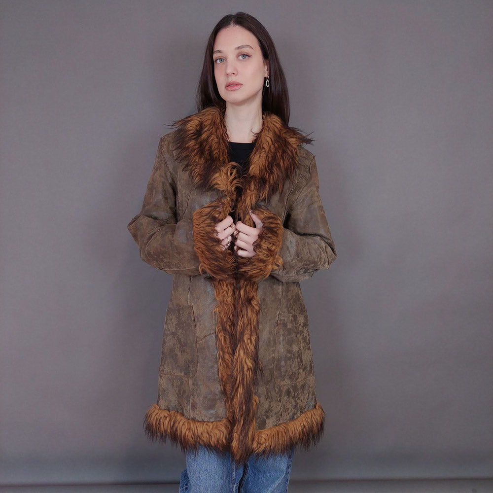 VIN-OUTW-33345 Vintage δερμάτινο jacket Penny Lane style M